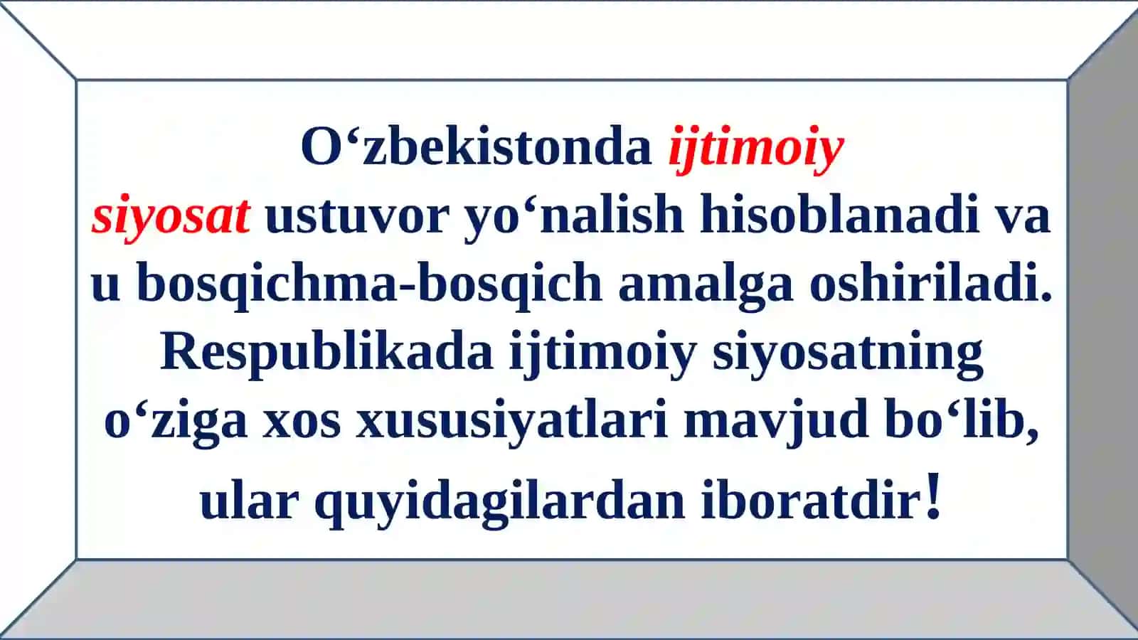 O‘ZBEKISTON RESPUBLIKАSIDАGI IJTIMOIY O‘ZGАRISHLАR 2