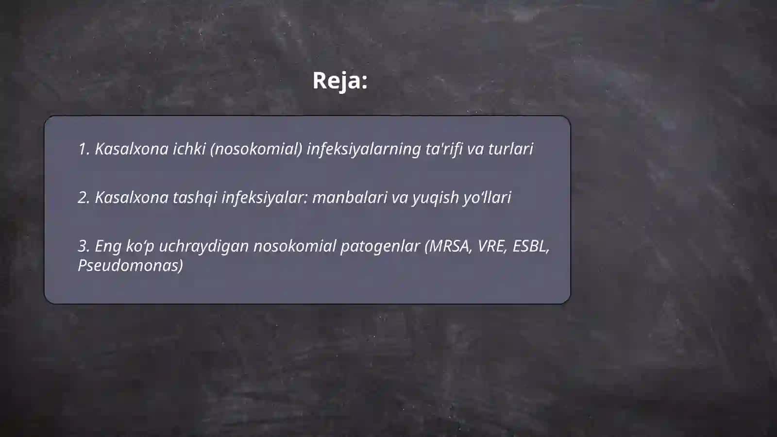 Kasalxona ichi va kasalxona tashqi infeksiyasi 2