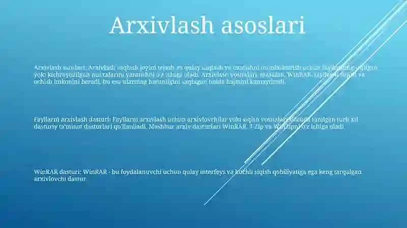Fayllarni Arxivlash Dasturi 2