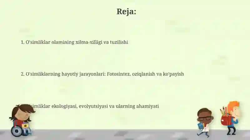 O’simliklar dunyosi va ularning hayot tarzi 2