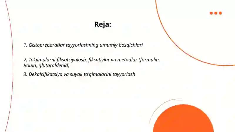Gistopreparatlar tayyorlash va turli mikroskoplarda o'rganish 2
