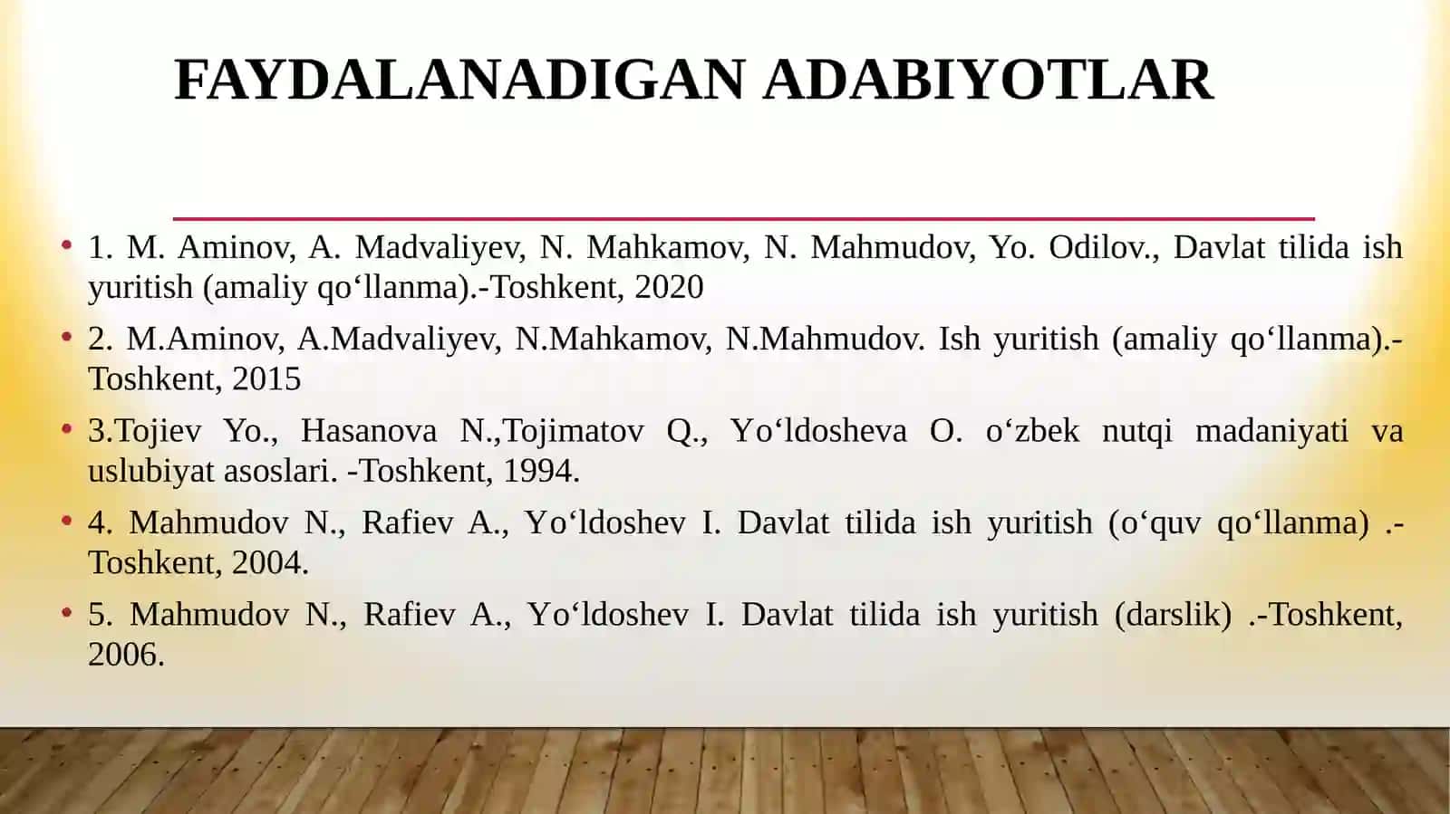 DAVLATTILIDAISH YURITISH FANININGNAZARIY ASOSLARI. ISH HUJJATLARI VA ULARNING TURLARI 2