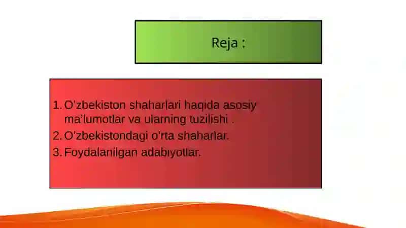 Oʻzbekistonning o’rta shaharlari 2