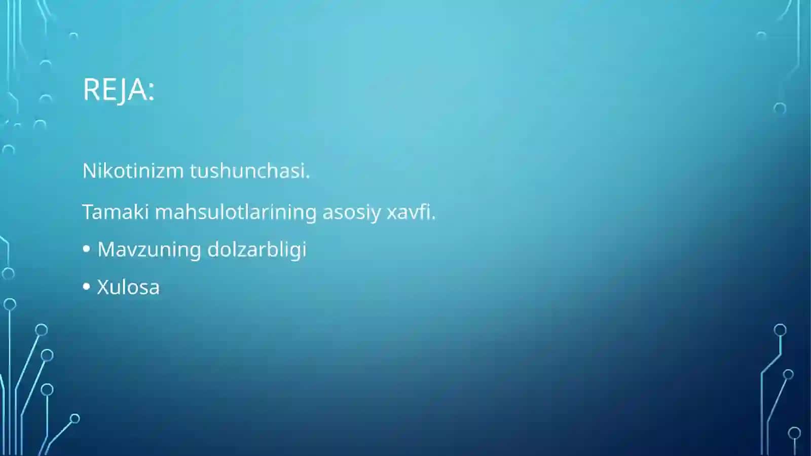 Nikotinizm va uning asoratlari: Oʻsmirlar va ayollar organizmiga ta’siri 2