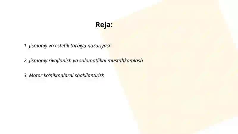 Jismoniy va estetik tarbiya 2