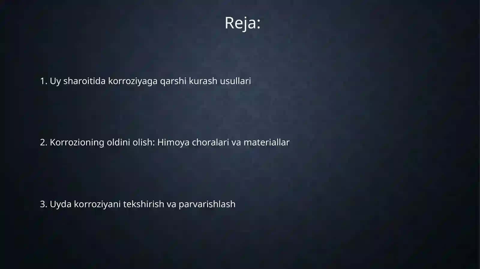 Uy sharoitida karroziyani kamaytirish usullari 2