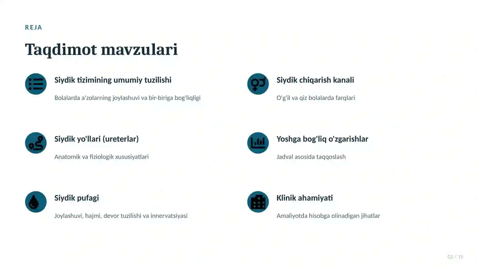 Bolalarda Siydik Yo‘llari, Siydik Pufagi va Siydik Chiqarish Kanalining Anatomo-Fiziologik Xususiyat 2