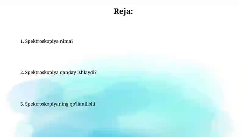 Spektroskopiya nima 2
