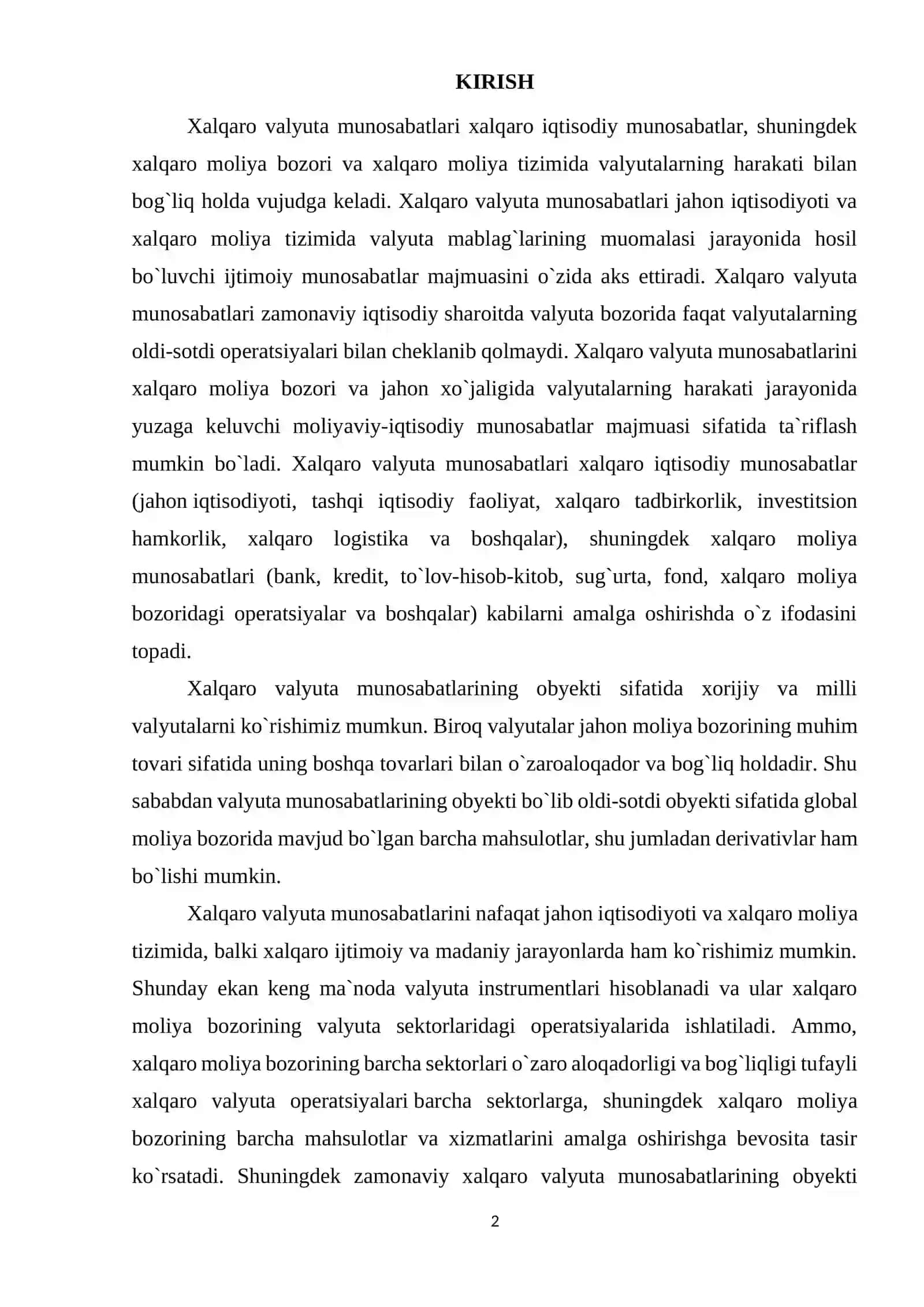 Xalqaro Valyuta Munosabatlari 2