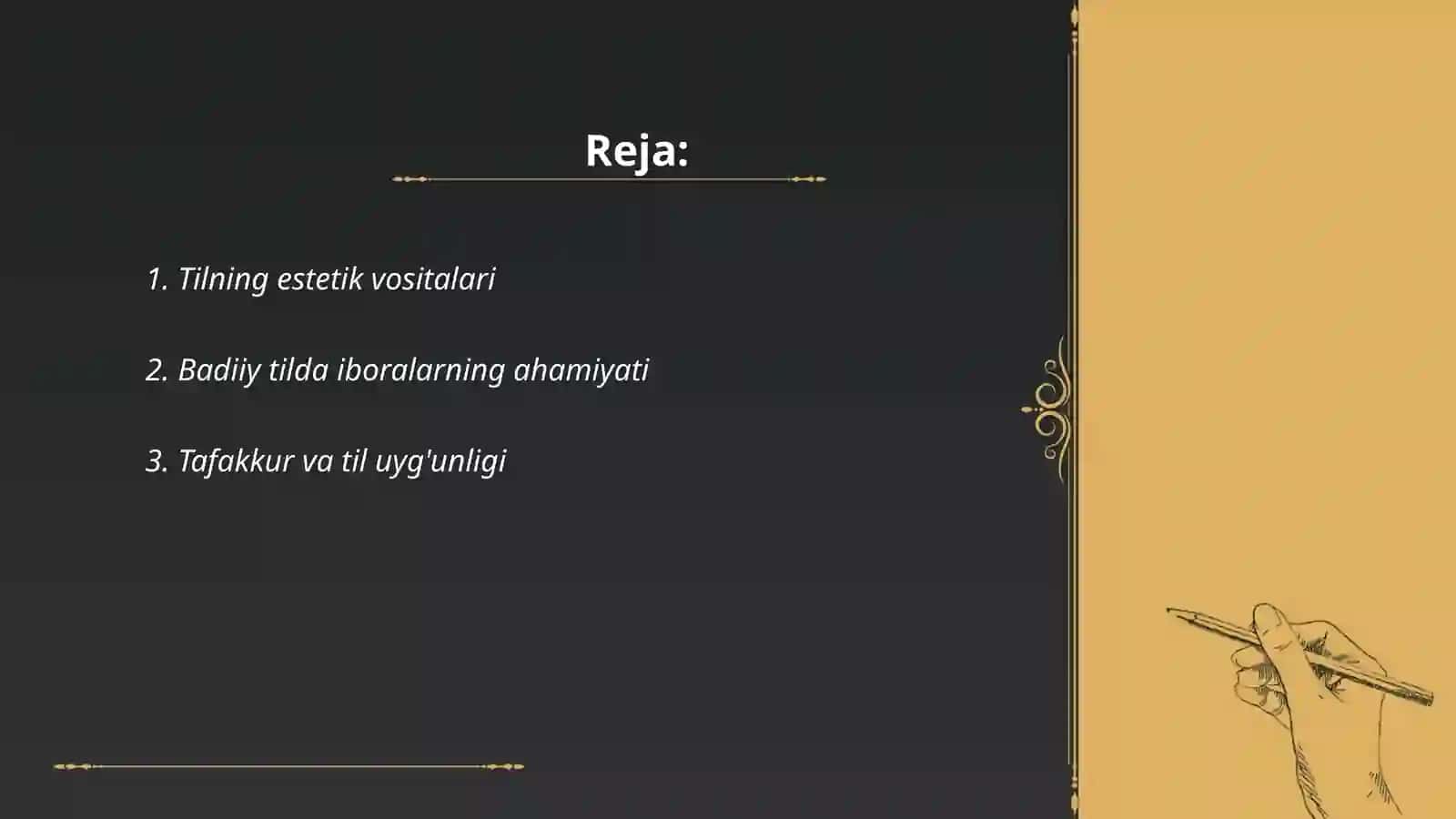 Tilning tasviriy vositalari va nutq madaniyati 2