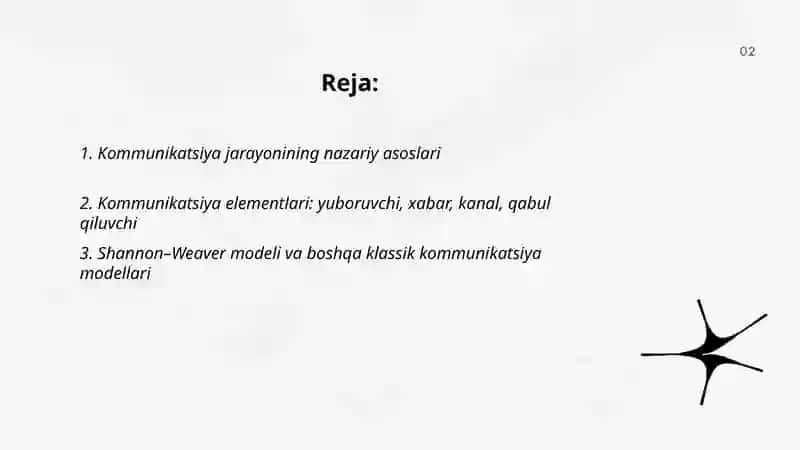 Kommunikatsiya jarayoni, tuzilishi va tipologiyasi 2