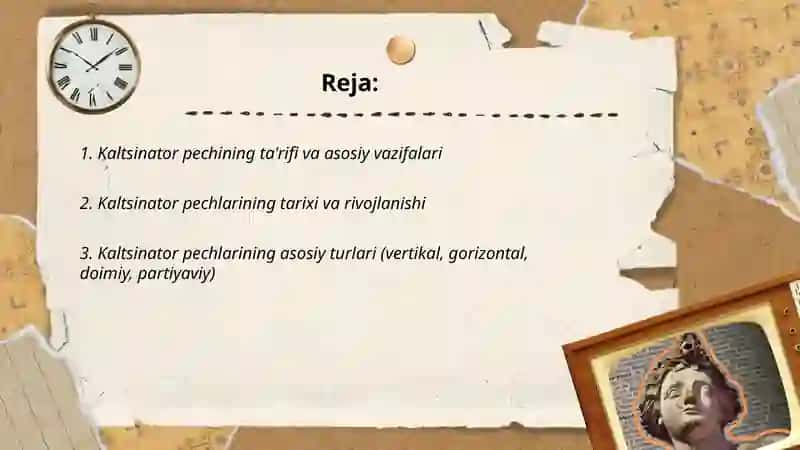 Kaltsinator pechlari va ularning konstruksiyasi 2