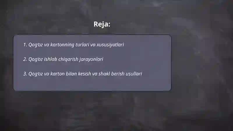 Qog‘oz va karton bilan ishlash darslarini mazmunini tashkil etish metodikasi 2