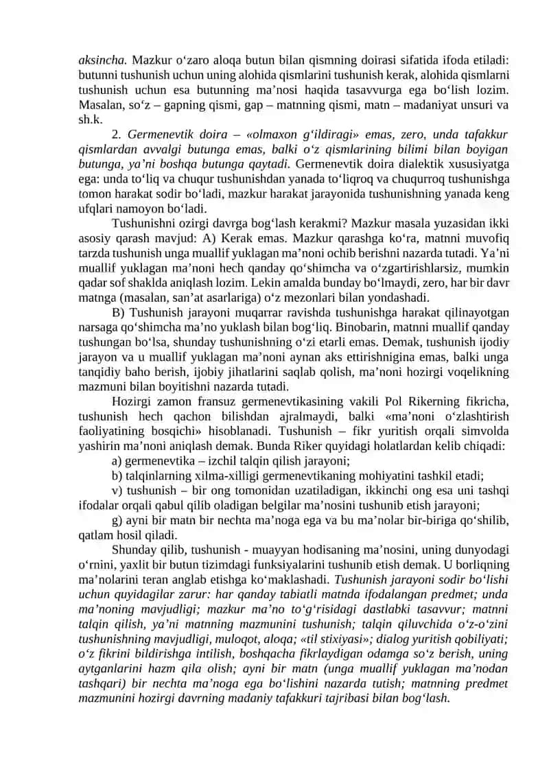 TUSHUNISH VA TUSHUNTIRISH ILMIY FAOLIYATNING MEZONI 2