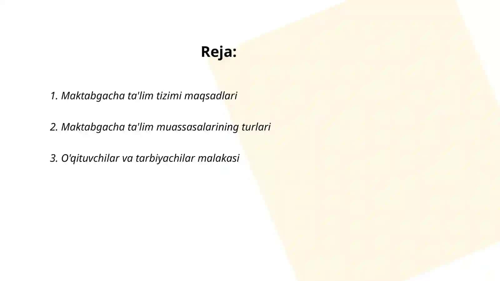 Maktabgacha ta'lim va tarbiya to'g'risidagi qonuni 2