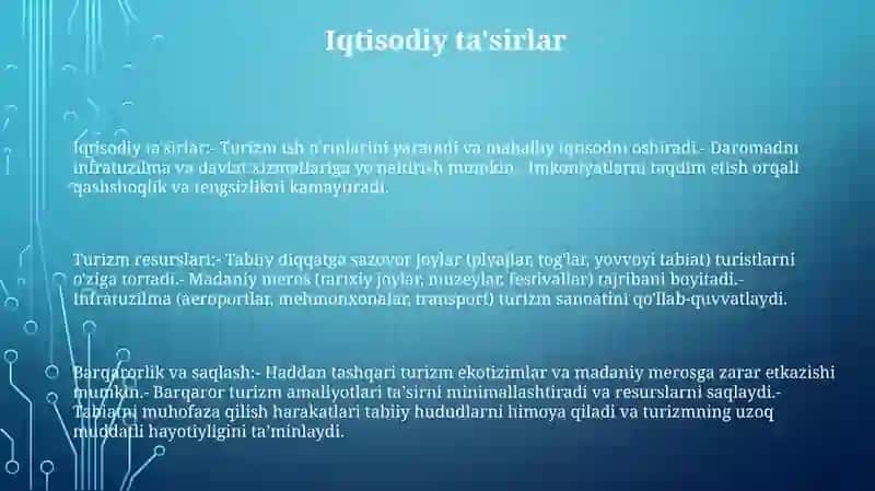 Turizm Sohasini Resurslari 2