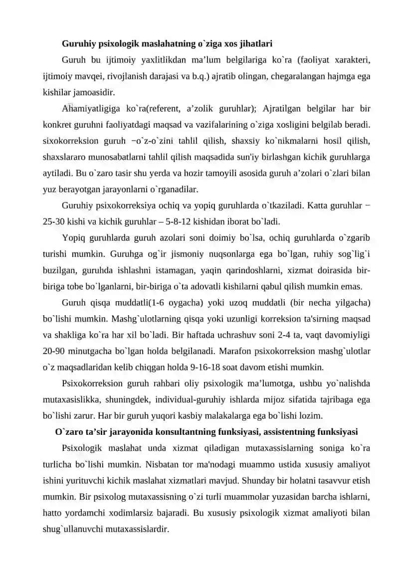 Psixoterapevtik guruhlarda ishlash 2