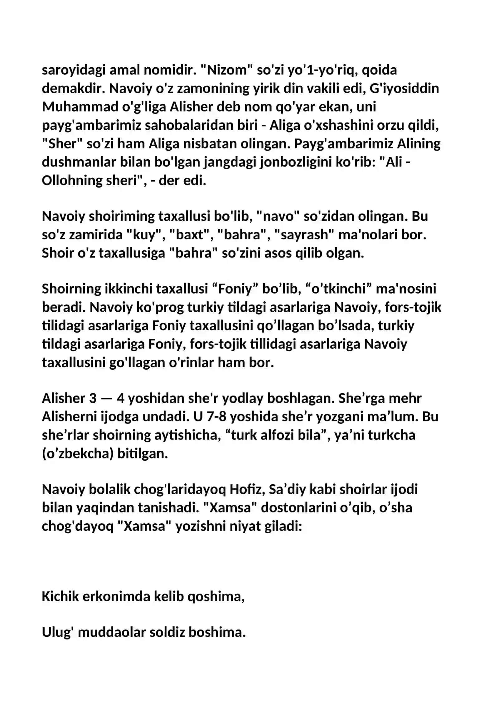 Alisher Navoiyning hayoti va ijodi 2