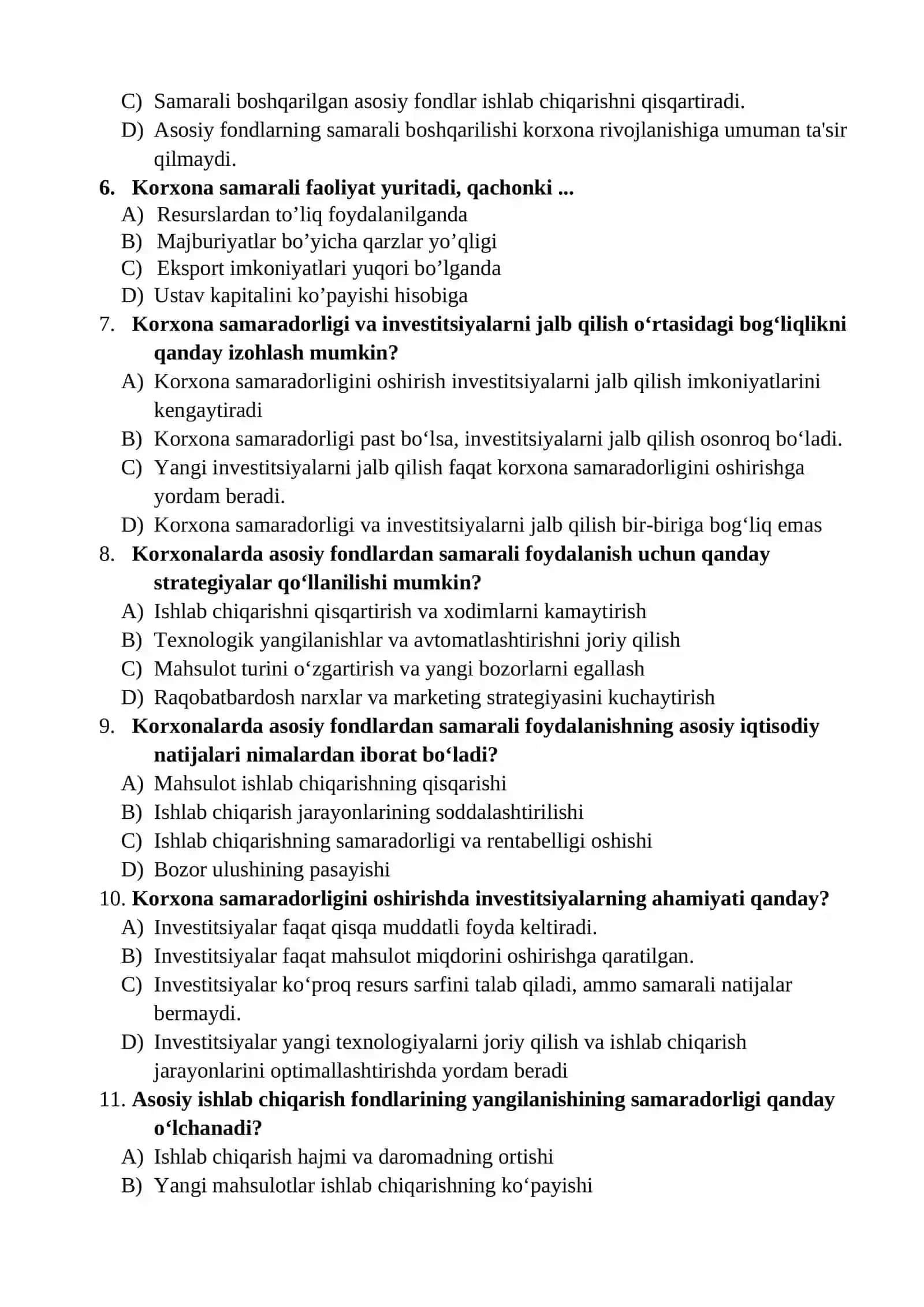 Sanoat korxonalarida asosiy ishlab chiqarish fondlarini yangilashning samaradorligi 2