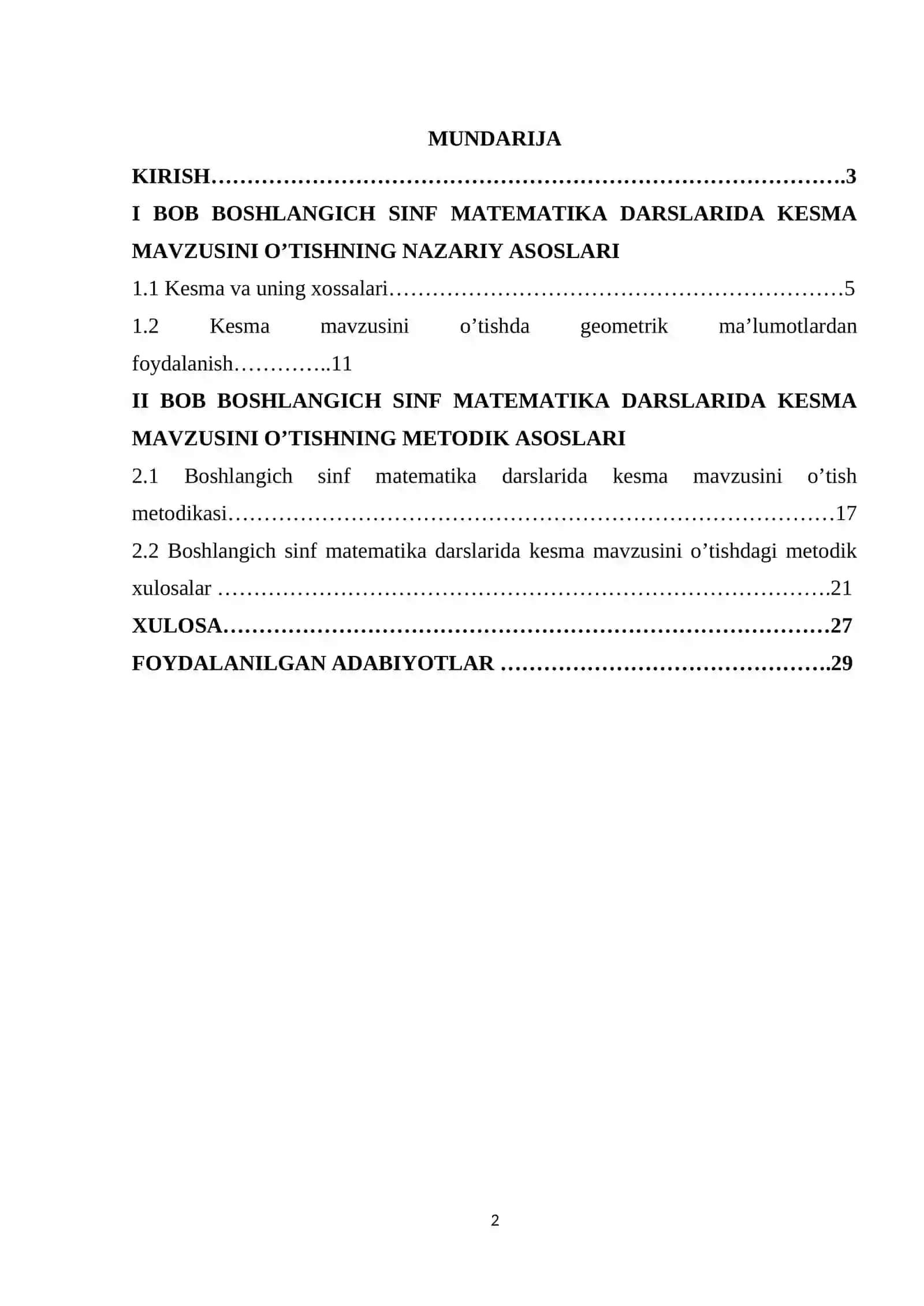 BOSHLANG‘ICH SINFLARDA GEOMETRIK MATERIALLAR (KESMA)NI O‘RGANISH METODIKASI 2