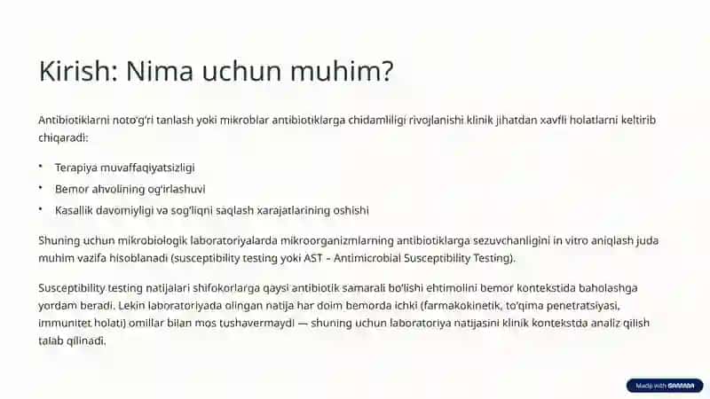 Mikroblarning antibiotikaga sezuvchanligini aniqlash 2