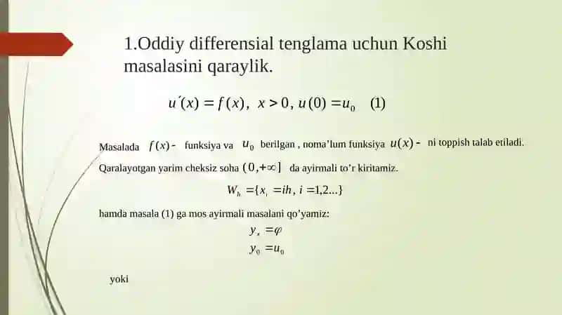 Ayirmali sxemalarning turg’unligi 2