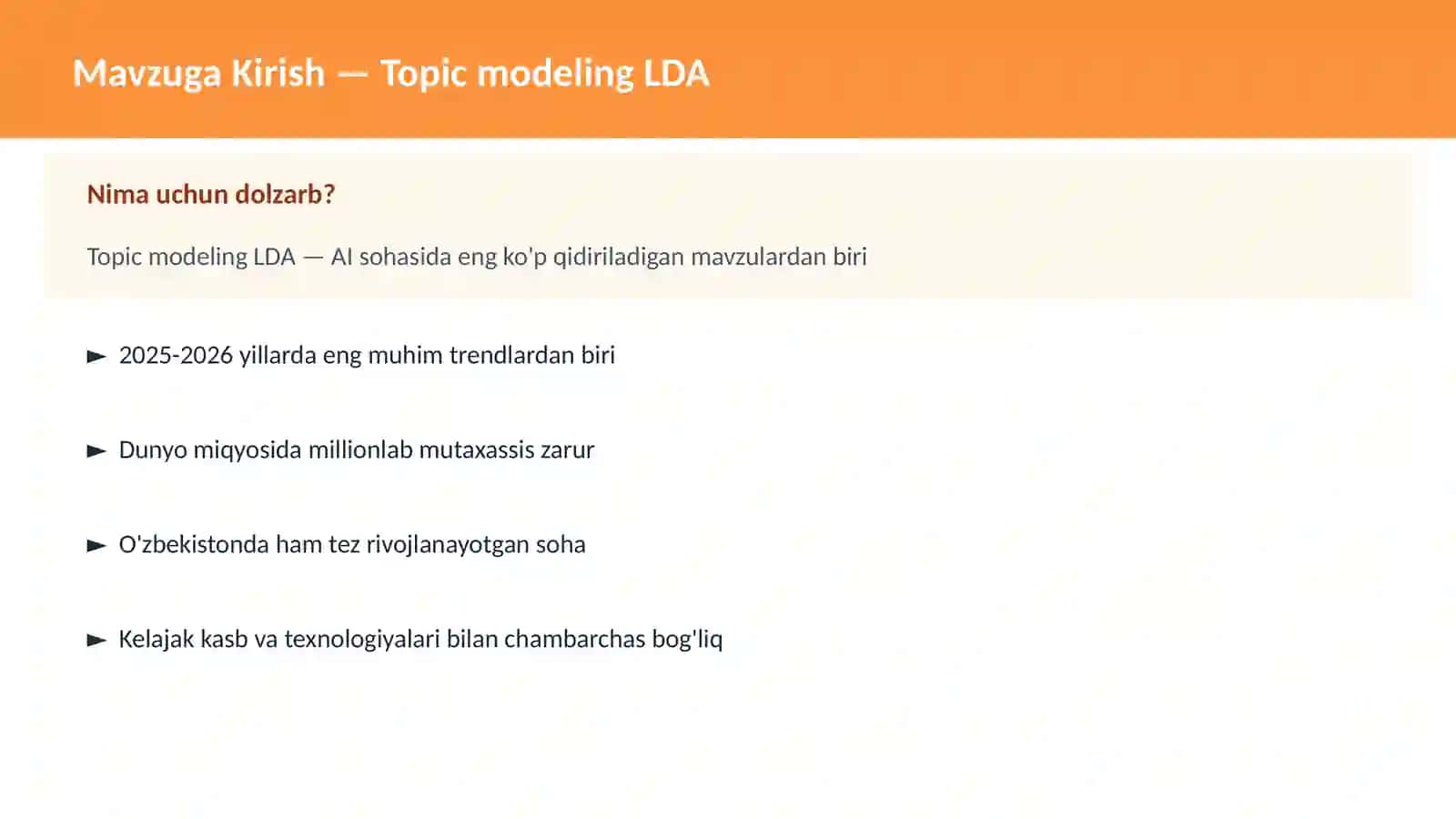 Topic modeling LDA 2
