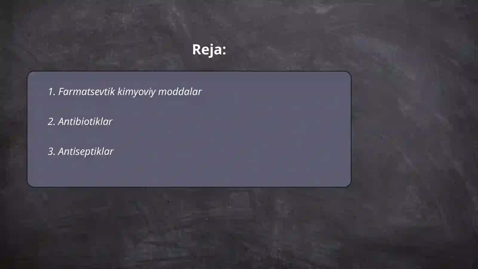Tibbiyot amaliyotida qo'llaniladigan kimyoviy moddalar 2