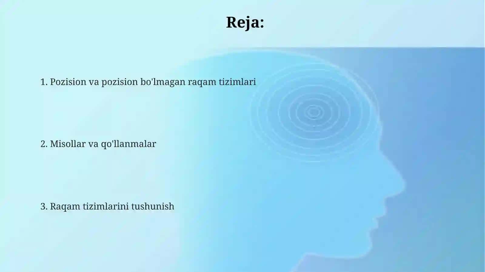 Pozision va pozision bo'lmagan raqam tizimlari 2
