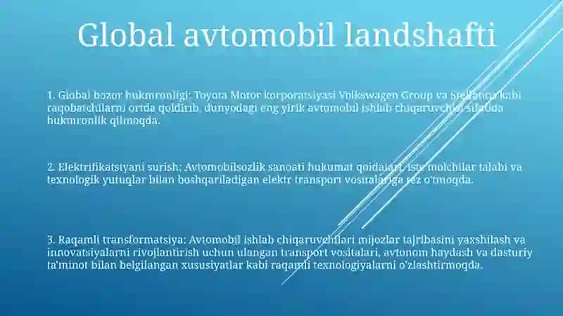 Jaxonning Yetakchi Avtomobil Ishlab Chiqaruvchilari 2