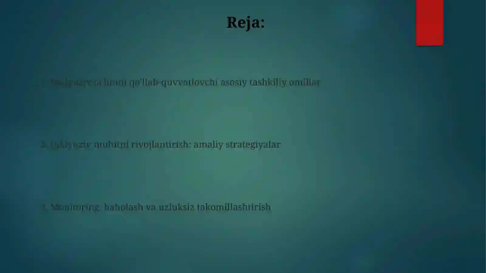 Inklyuziv ta'limning tashkiliy shartlari 2