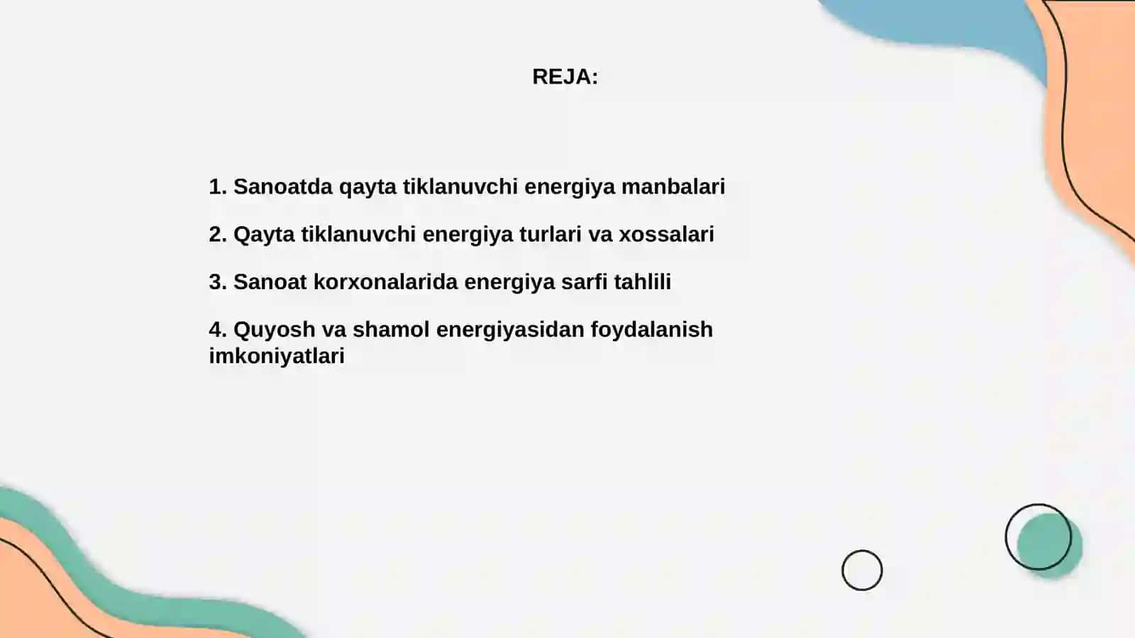 Sanoat korxonalarida qayta tiklanuvchi manbalaridan foydalanish imkoniyati 2