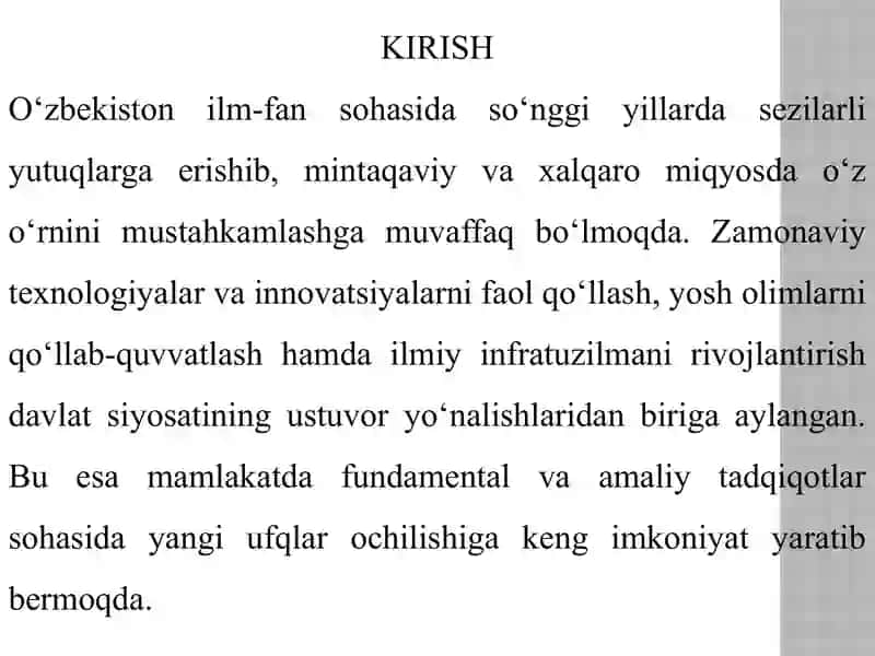 O‘zbekistonning ilm-fan sohasidagi yutuqlari 2