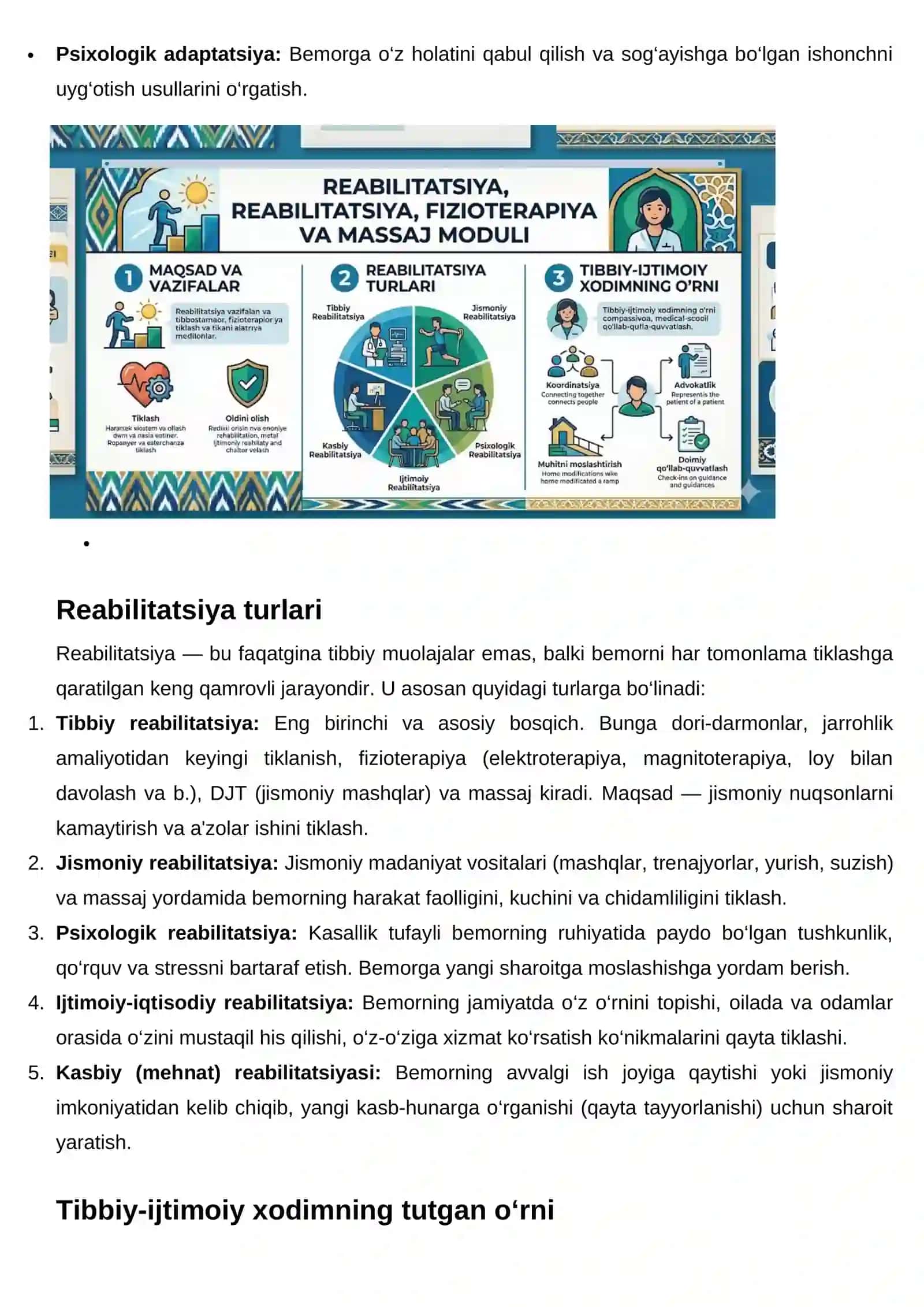 Reabilitatsiya fizioterapiya va massaj moduli 2