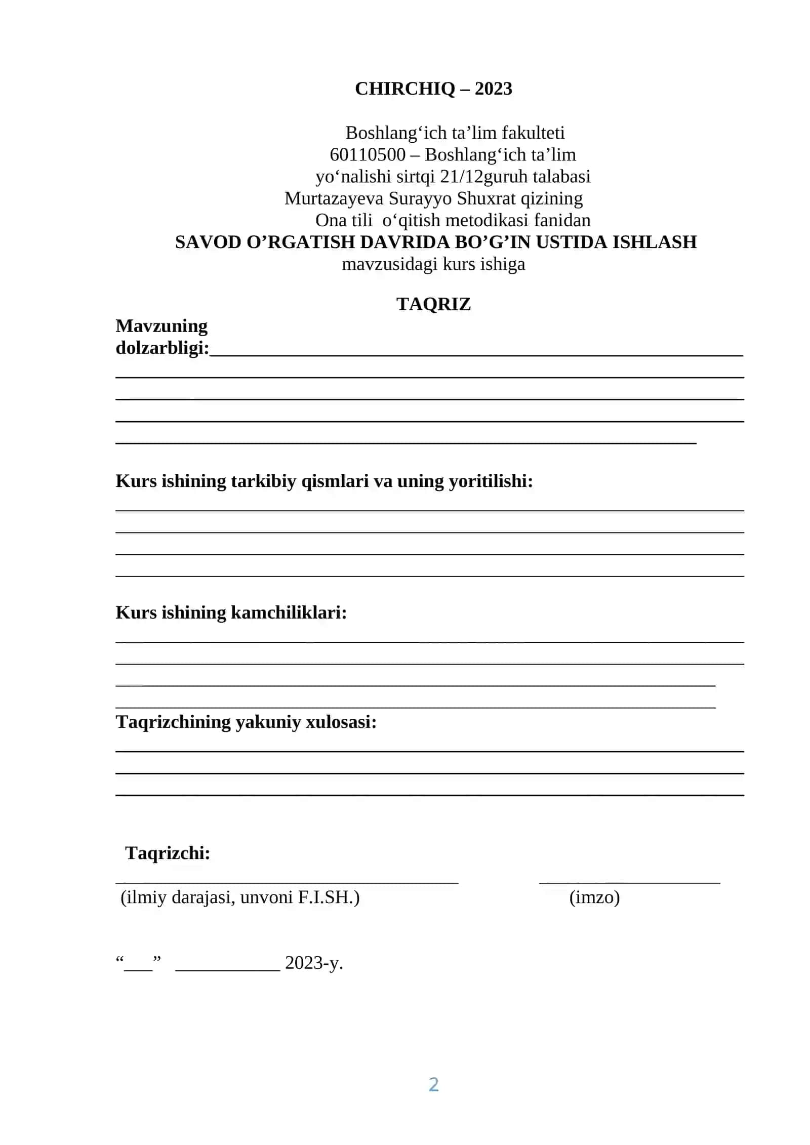 SAVOD O’RGATISH DAVRIDA BO’G’IN USTIDA ISHLASH 2