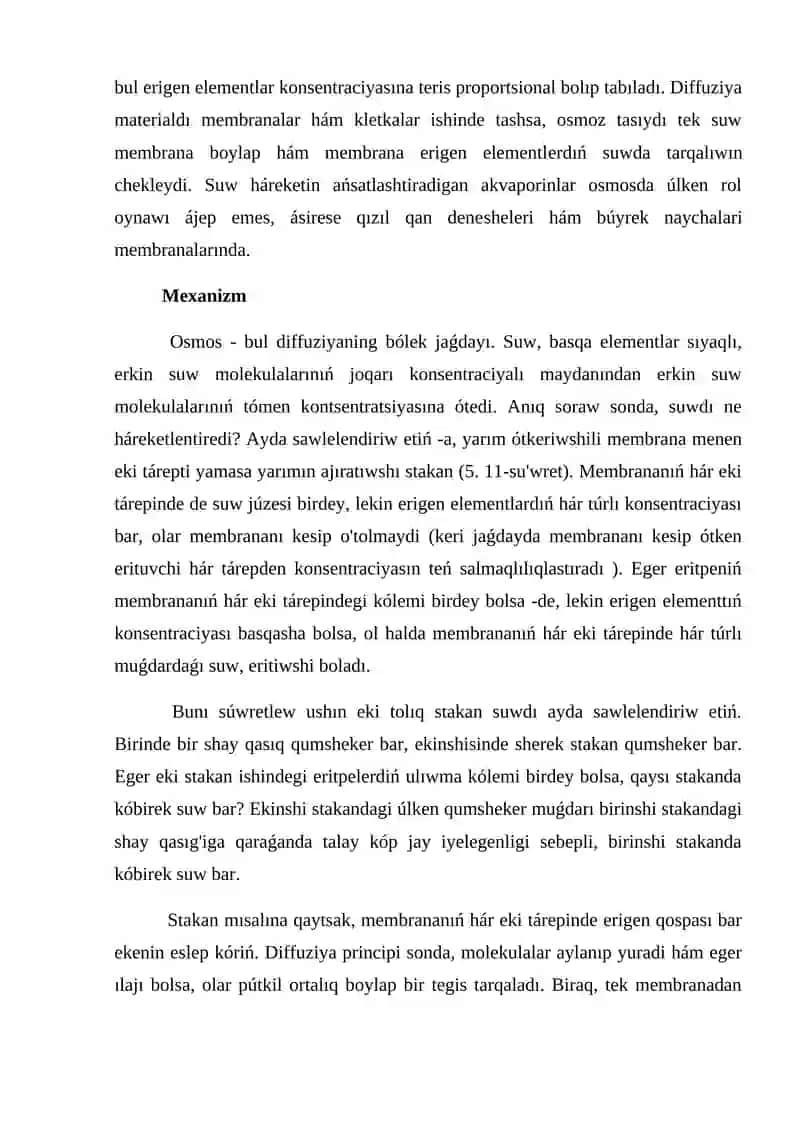 Osmosdiń ámeliy áhmiyeti 2