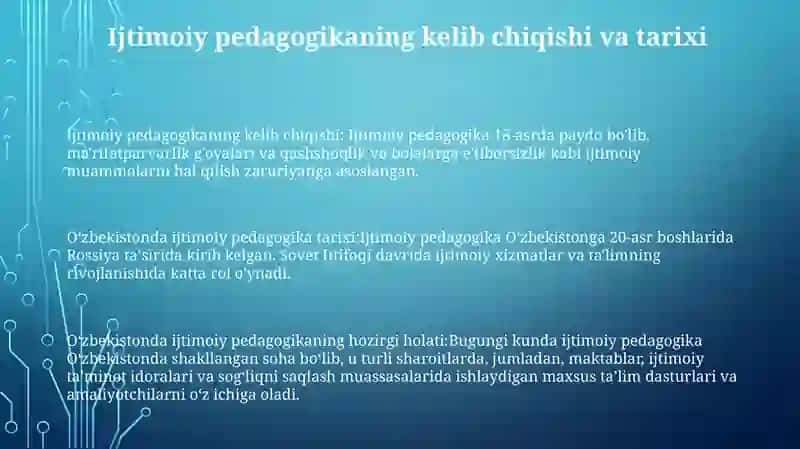 Ijtimoiy Pedagogika Fanining Joriy Etilishi 2