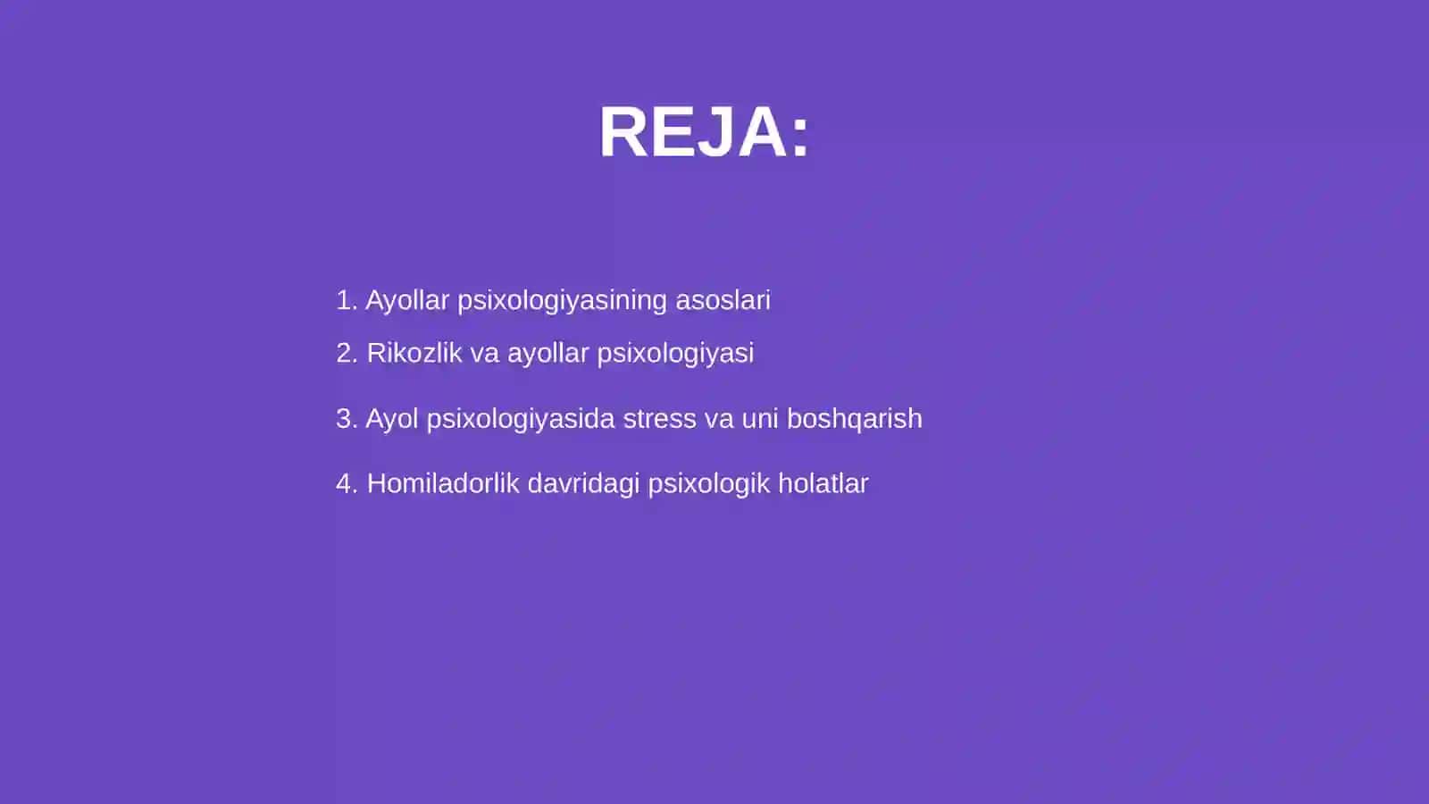 Akusherlik va ginekologiya amaliyotida ayollar psixologiyasi 2