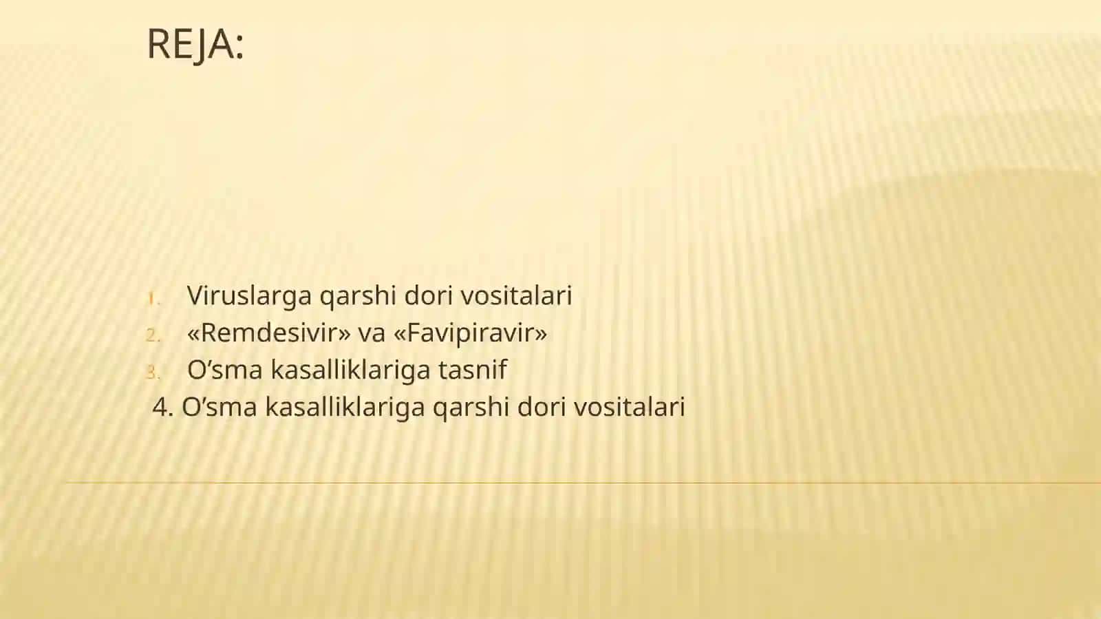 Viruslar va o’smalarga qarshi dorivotalarita’sir mexanizmi 2