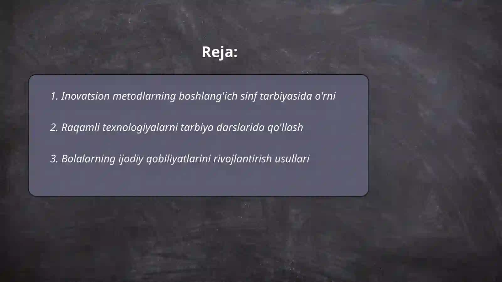 Boshlang'ich sinflarda tarbiya darslarini inovatsion yondashuv asosida tashkil etish 2
