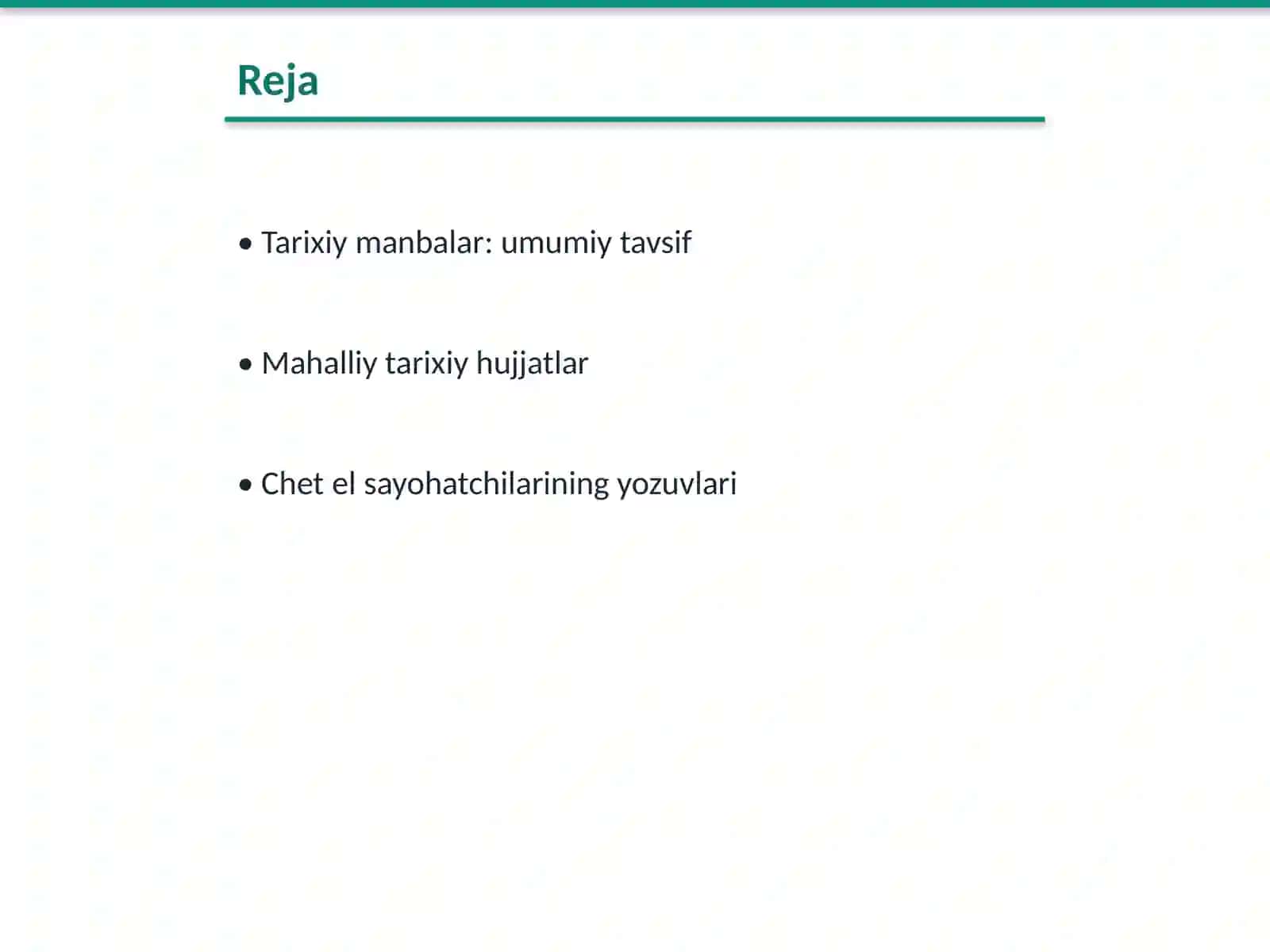 O’rta Osiyoning XVII-XIX asrlar tarixiga oid manbalar 2