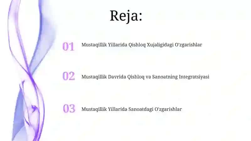 Mustaqillik Yillarida Qishloq Xujaligidagi O'zgarishlar 2