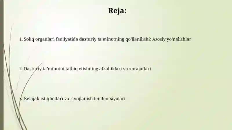 Soliq organlari faolyatida dasturiy mahsullarning qoʻllanilishi 2