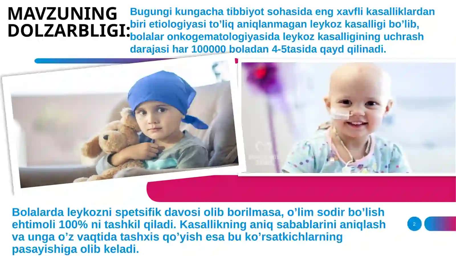 Leykozlar patogenezida qon yaratuvchi a’zolar gistologik xususiyatlari buzilishining ahamiyati 2