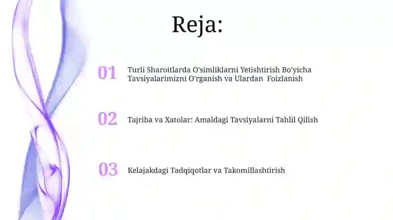 Oʻsimliklarni turli xil sharoitda oʻstirib oʻrganamiz va oʻz tavsiyalarimizni oʻrganamiz 2