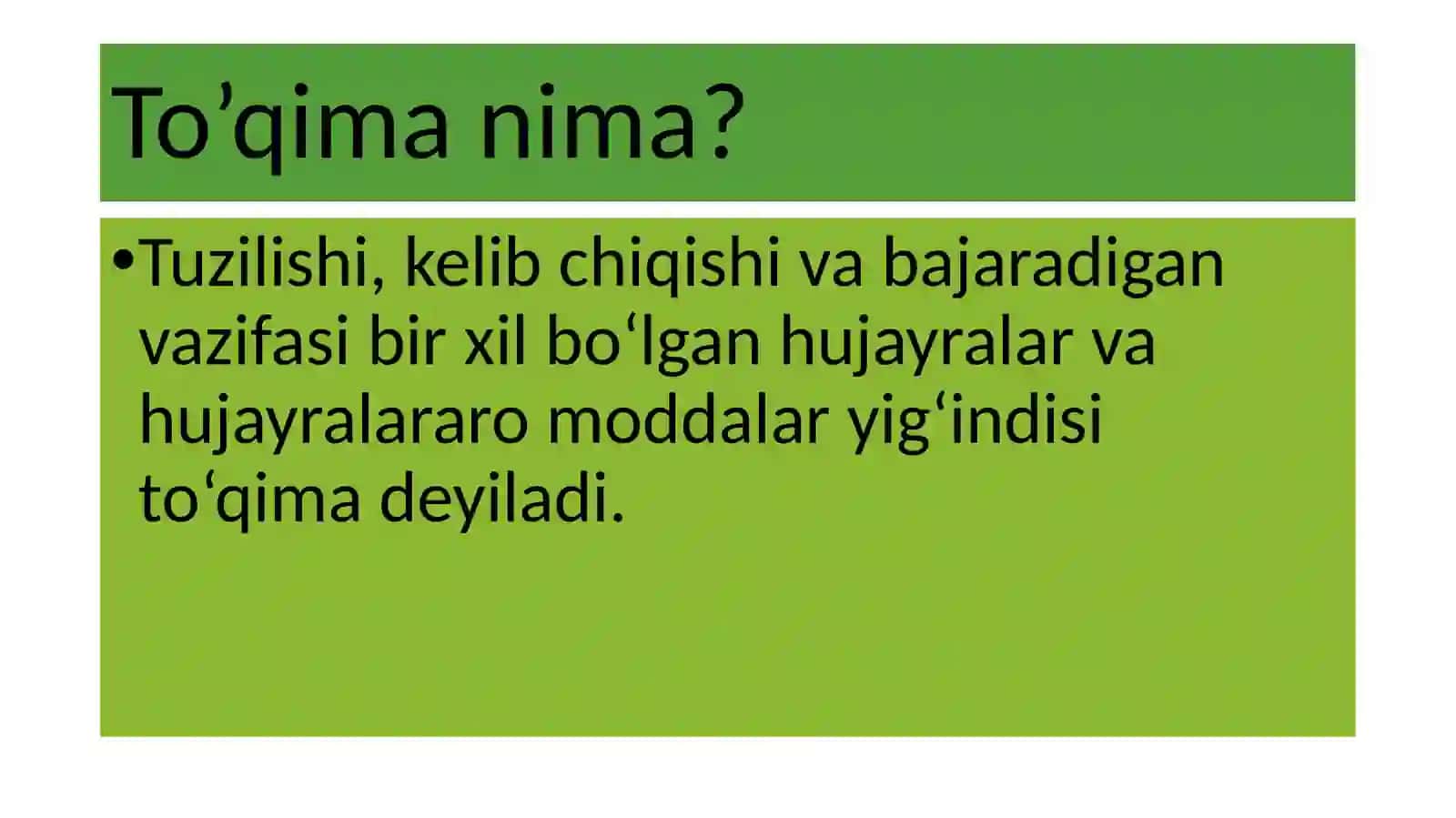 To‘qimalarnio‘rganuvchi fan-Gistologiya 2
