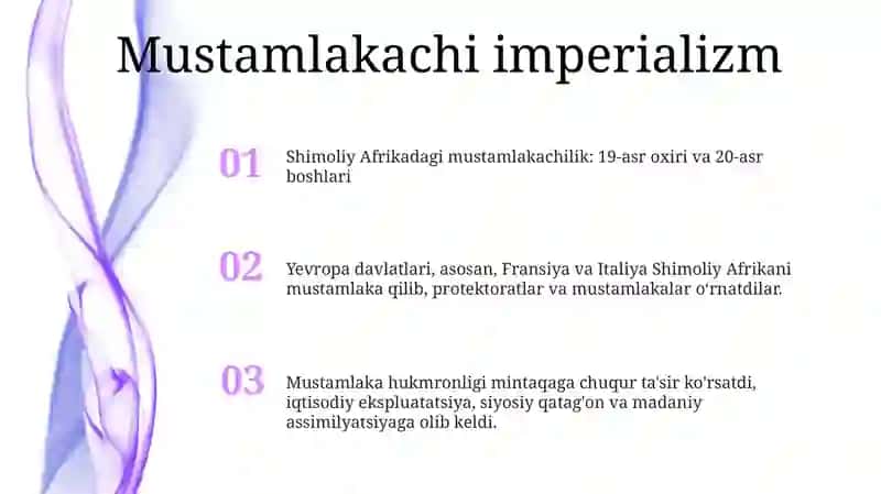 Xlx Asr Oxiri Va Xx Asr Boshlarida Shimoliy Afrika Mamlakatlari 2