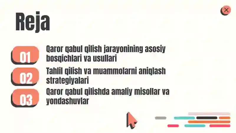 Qaror qabul qilish jarayoni 2