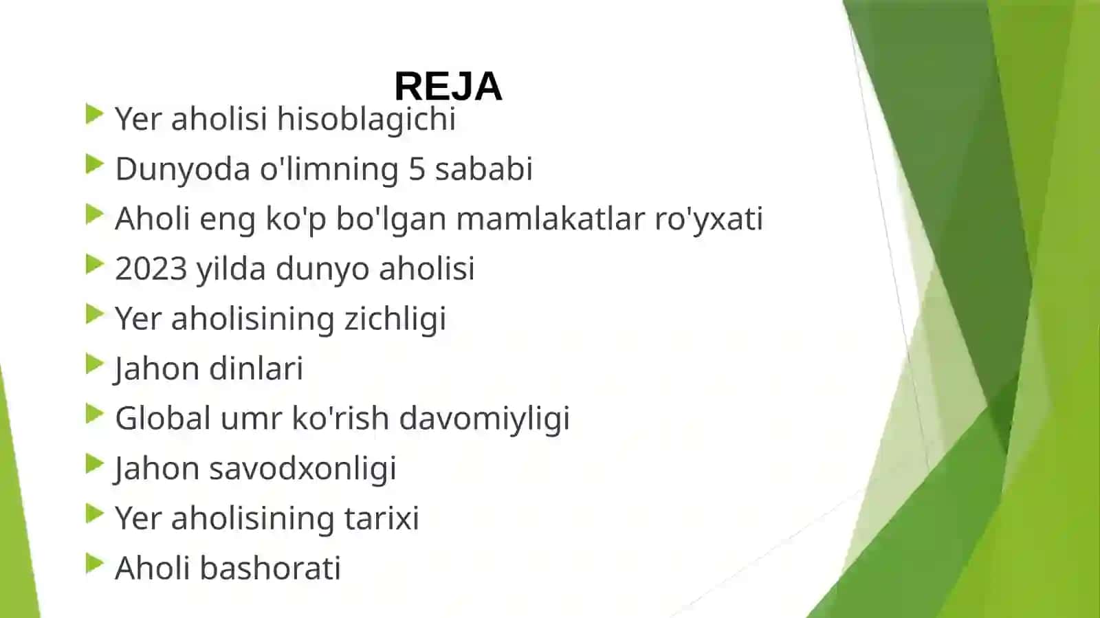 Inson taraqqiyoti mezonlari va BMTningmingyillikrivojlanish maqsadlari 2