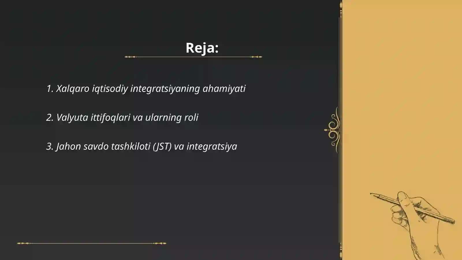 Xalqaro iqtisodiy integratsiya va xalqaro valyuta munosobatlari 2